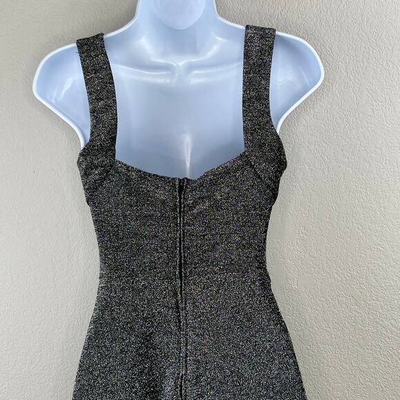 B. Darlin Black Metallic Tulip Hem Sleeveless Mini Sheath Dress Juniors 3/4 NWT - Picture 9 of 14